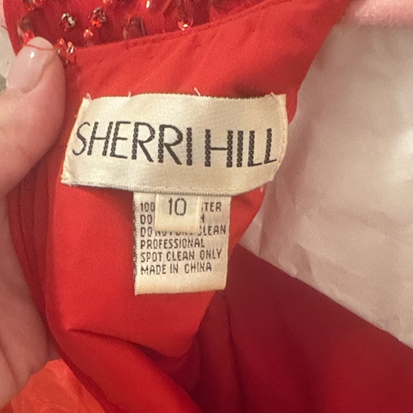 Sherri Hill Red Embellished Pageant Gown for Girls - Picture 3 of 7